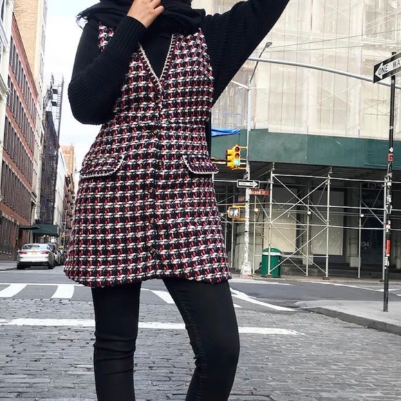 Tweed Overall Dress - Picture 1 of 3
